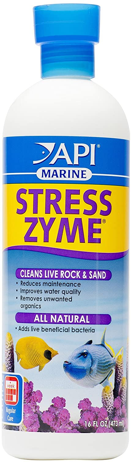 API Marine Stress Zyme Cleans Live Rock and Sand Adding Beneficial Bacteria