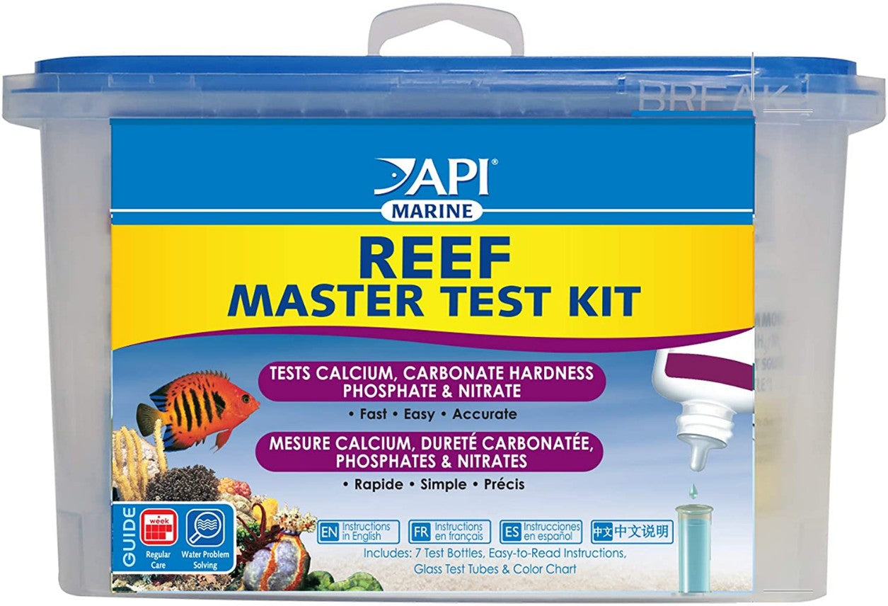 API Marine Reef Master Test Kit Tests Calcium, Carbonate Hardness, Phosphate and Nitrate