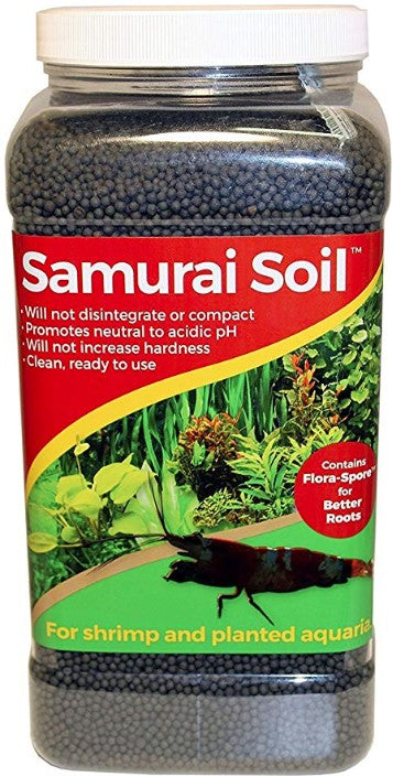 CaribSea Samurai Soil Contains Flora-Spore for Better Roots for Shrimp and Planted Aquariums