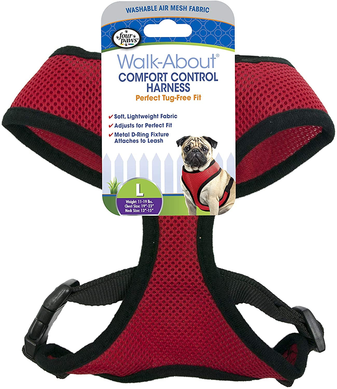 Four Paws Comfort Control Harness Red