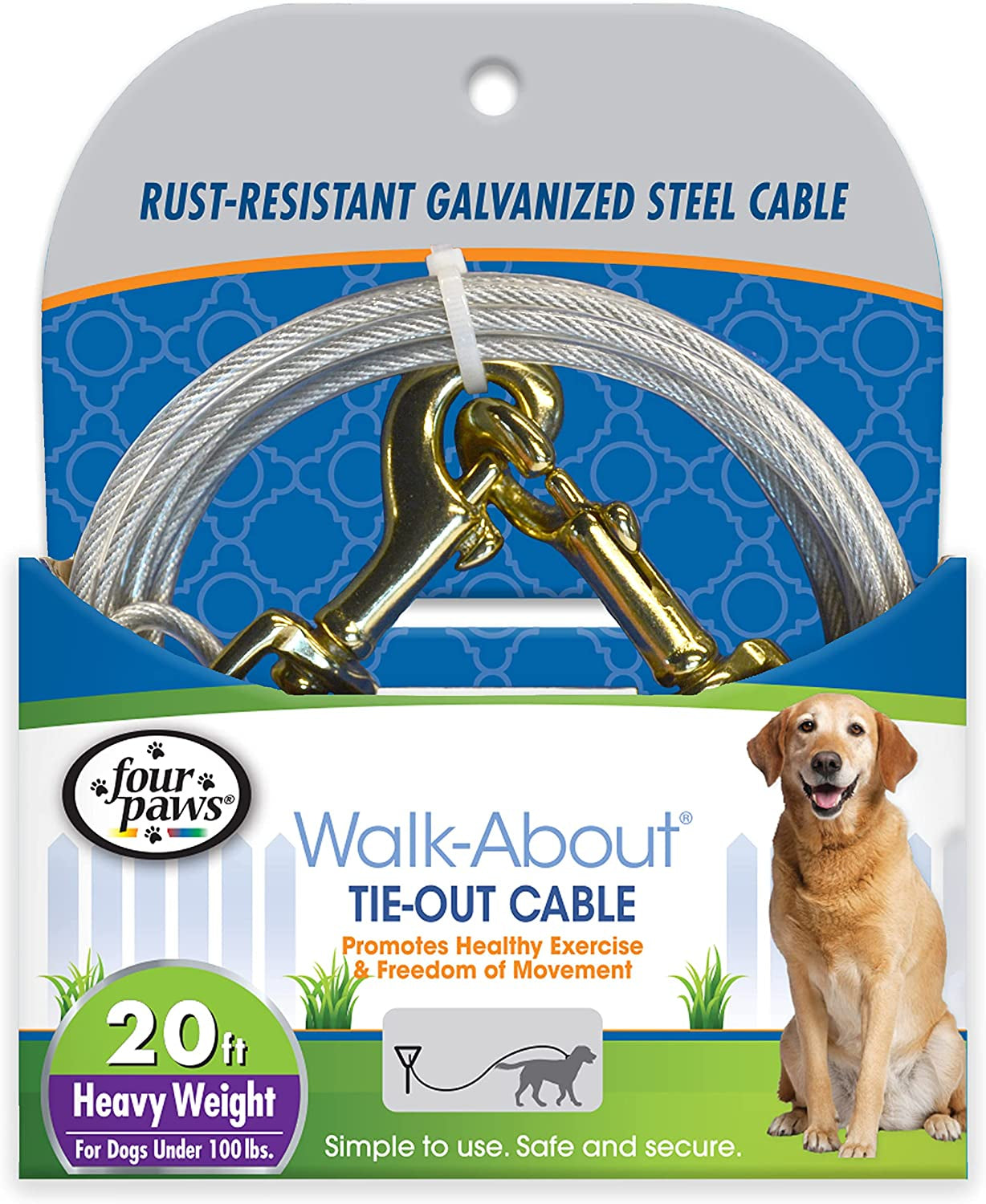 Four Paws Tie-Out Cable Heavy Weight
