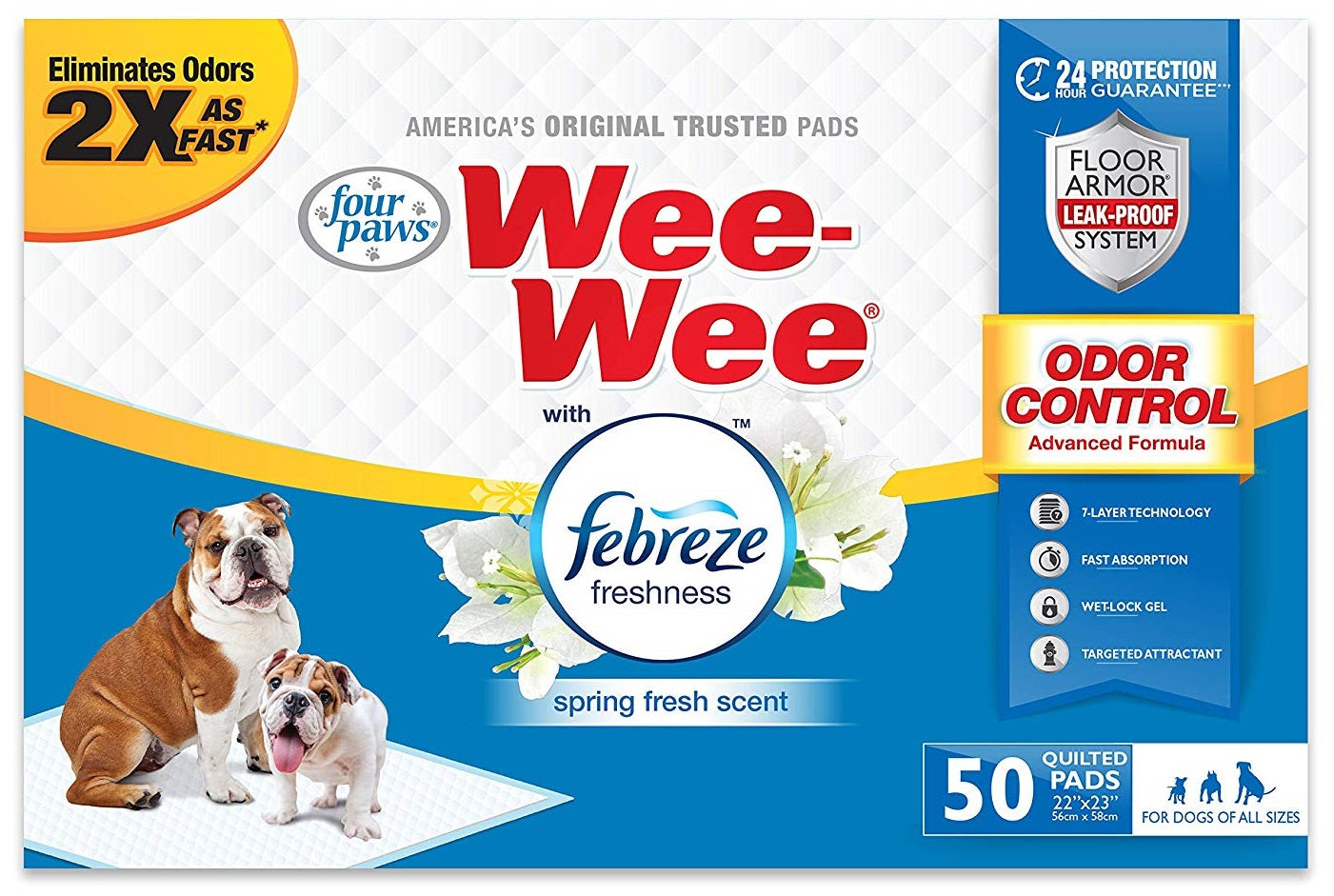 Four Paws Wee Wee Odor Control Pads with Fabreze Freshness