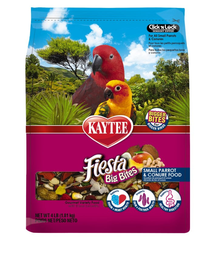 Kaytee Fiesta Gourmet Big Bites Diet Small Parrot and Conure