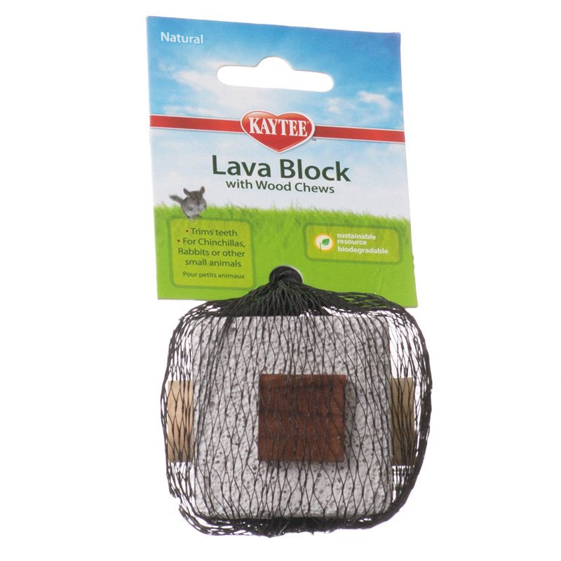 Kaytee Lava Block with Wood Chews for Small Pets