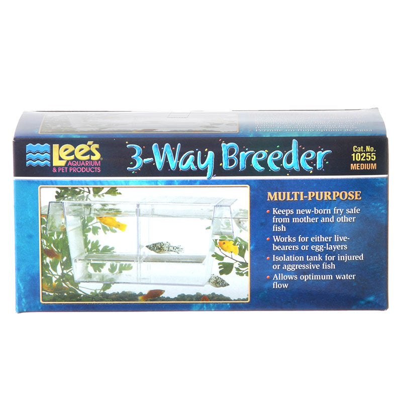 Lees 3-Way Breeder Tank for Live-Bearer or Egg-Layer Aquarium Fish