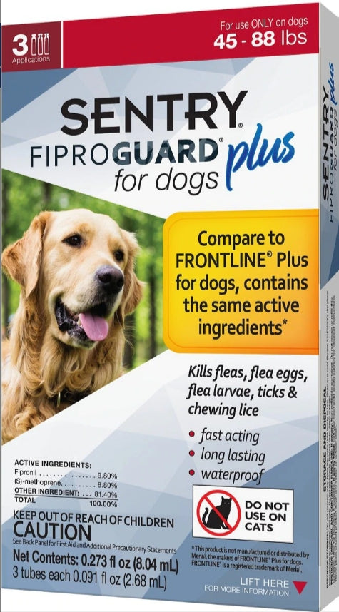 Sentry FiproGuard Plus IGR Flea and Tick Control for Large Dogs