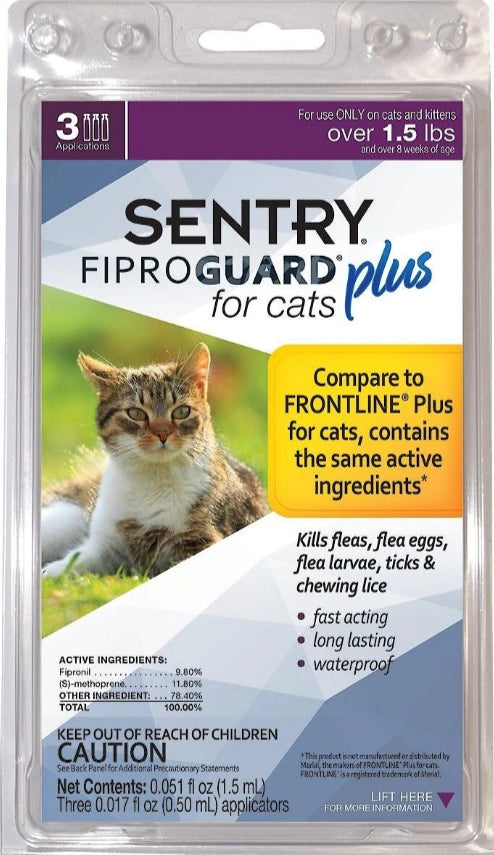 Sentry FiproGuard Plus Flea and Tick Control for Cats and Kittens