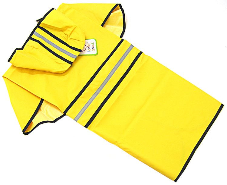 Fashion Pet Rainy Days Slicker Yellow Dog Rain Coat