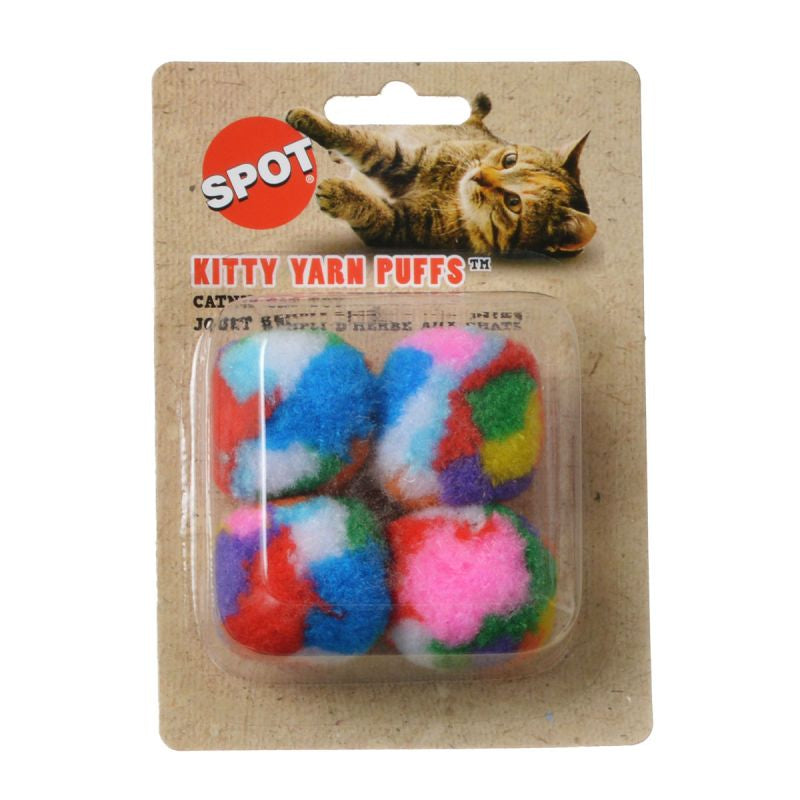 Spot Kitty Yarn Puff Balls Cat Toy
