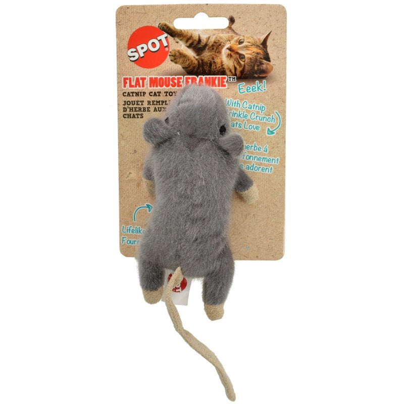 Spot Flat Mouse Frankie Catnip Toy Assorted Colors