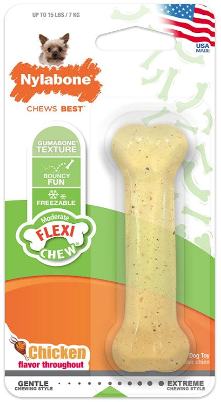 Nylabone Flexi Chew Bone Chicken Flavor Petite