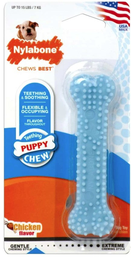 Nylabone Puppy Chew Dental Bone Blue