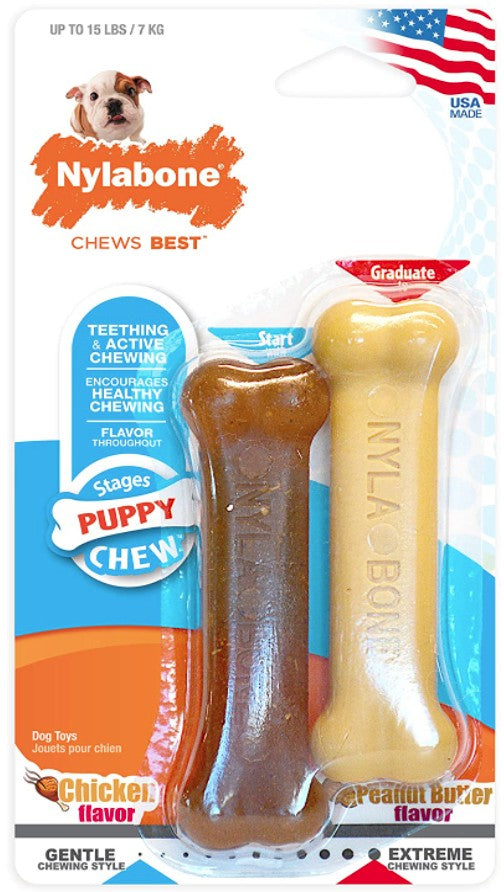 Nylabone Puppy Chew Twin Pack Petite