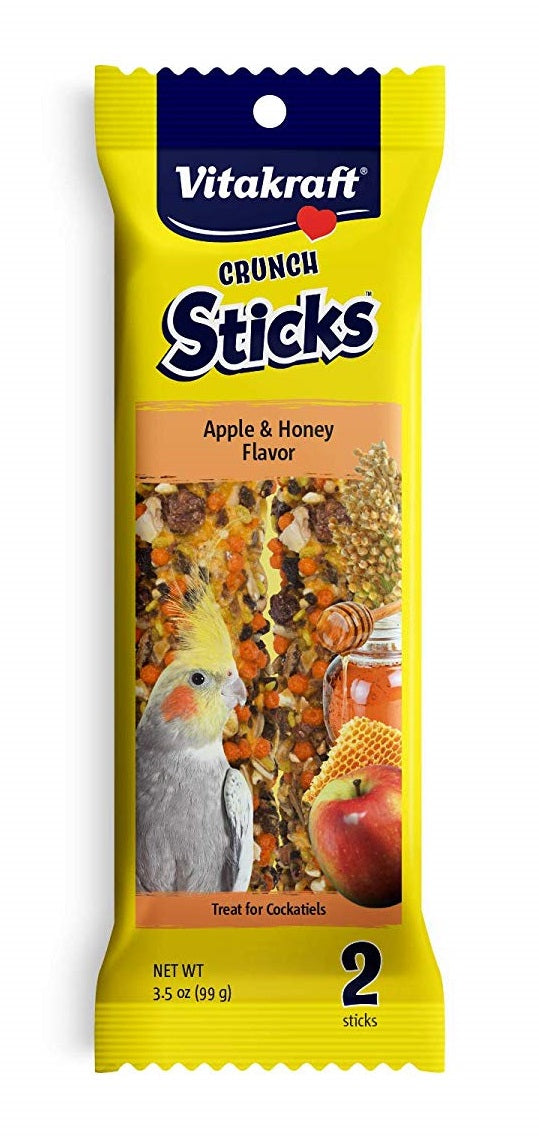 Vitakraft Crunch Sticks Apple and Honey Cockatiels Treats