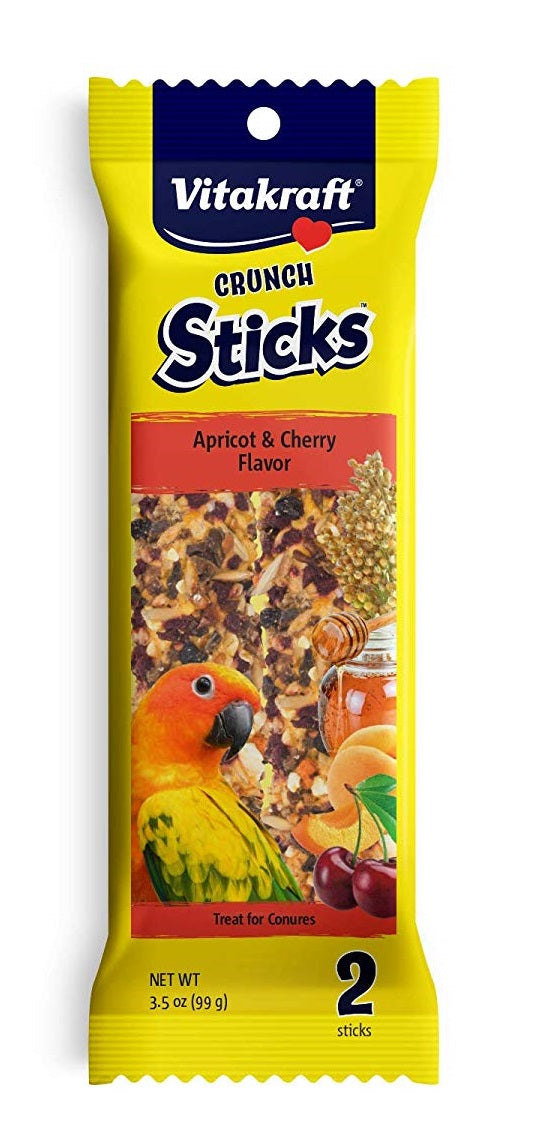 Vitakraft Crunch Sticks Apricot and Cherry Conure Treats