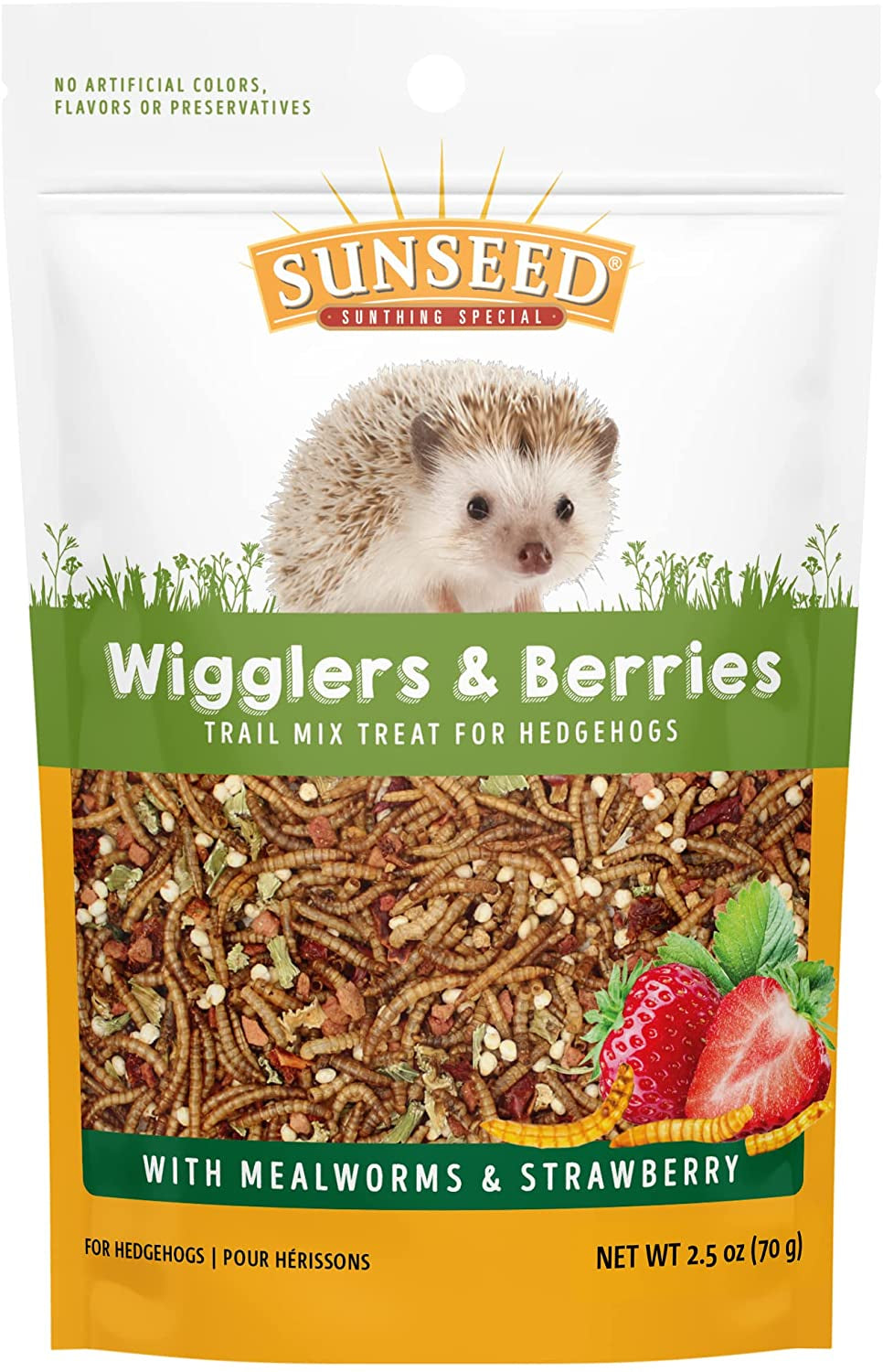 Vitakraft Sunseed Vita Prima Wigglers and Berries Trail Mix Hedgehog Treat