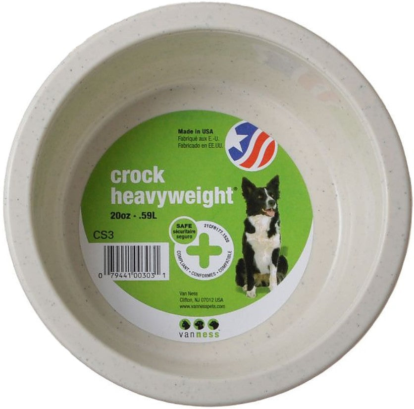 Van Ness Crock Heavyweight Feeding Dish for Food or Water