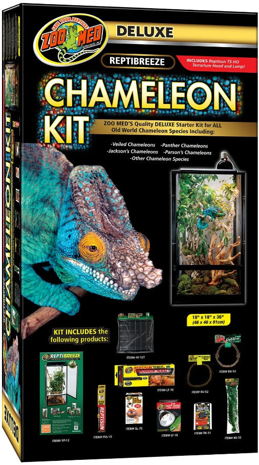 Zoo Med Deluxe ReptiBreeze Chameleon Kit Starter Kit for All Old World Chameleon Species