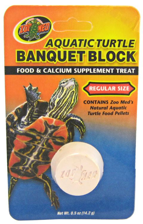 Zoo Med Aquatic Turtle Banquet Block Food and Calcium Supplement Treat