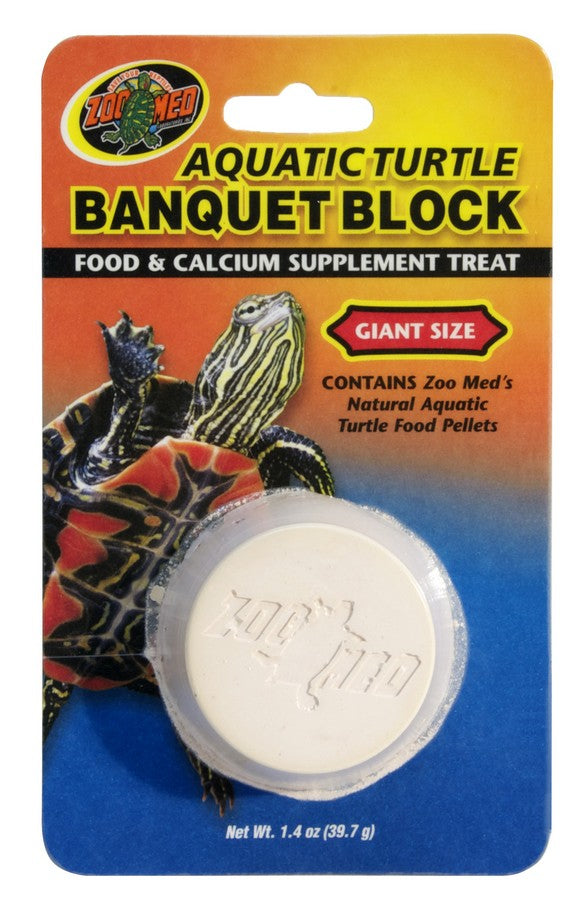 Zoo Med Aquatic Turtle Banquet Block Food and Calcium Supplement Treat
