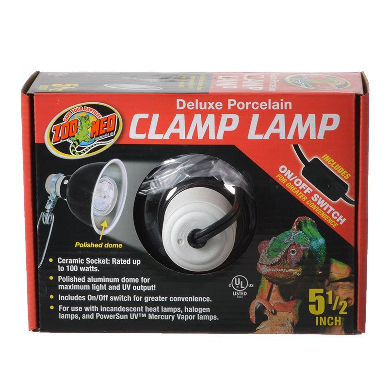 Zoo Med Deluxe Porcelain Clamp Lamp for Reptiles