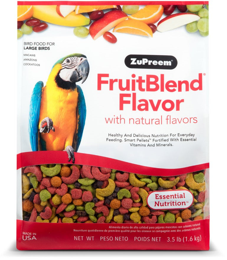ZuPreem FruitBlend Flavor with Natural Flavors Bird Food for Large Birds