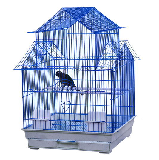 AE Cage Company House Top Bird Cage Purple