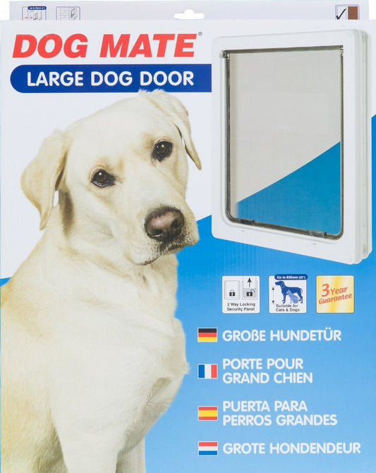 Dog Mate Dog Door White Large