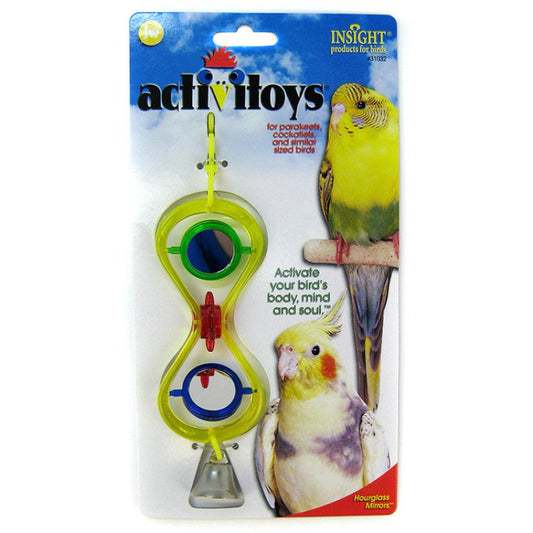 JW Pet Insight Hour Glass Mirror Bird Toy