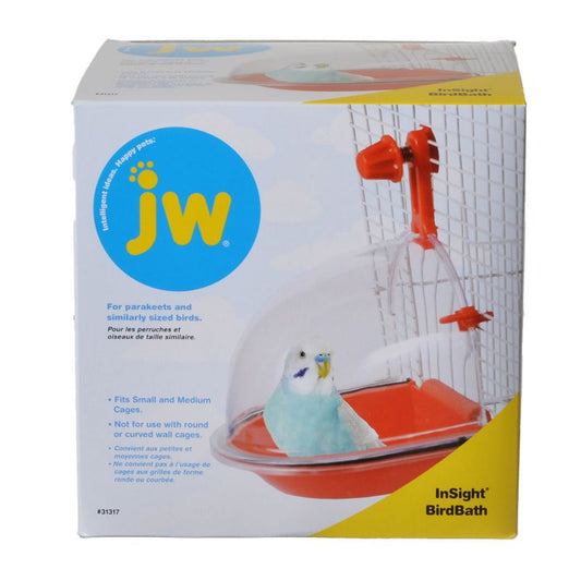 JW Pet Insight Bird Bath for Parakeets and Similar Sized Birds for Small and Medium Cages