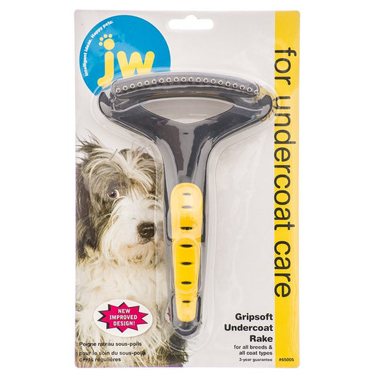 JW Pet GripSoft Undercoat Rake for All Breeds and All Coat Types