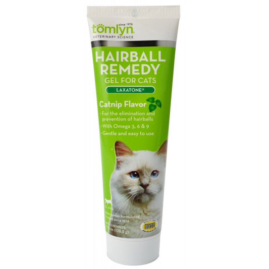 Tomlyn Laxatone Hairball Remedy Gel for Cats Catnip Flavor