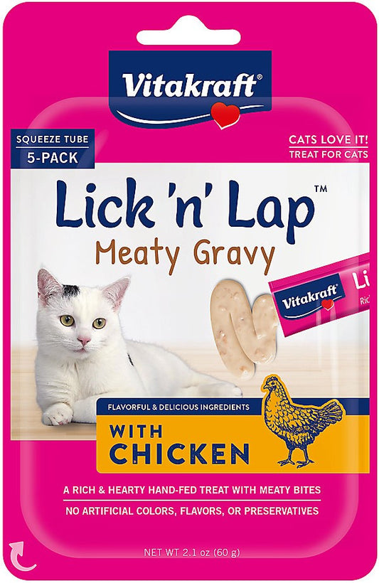 Vitakraft Lick n Lap Meaty Gravy with Chicken Cat Treat