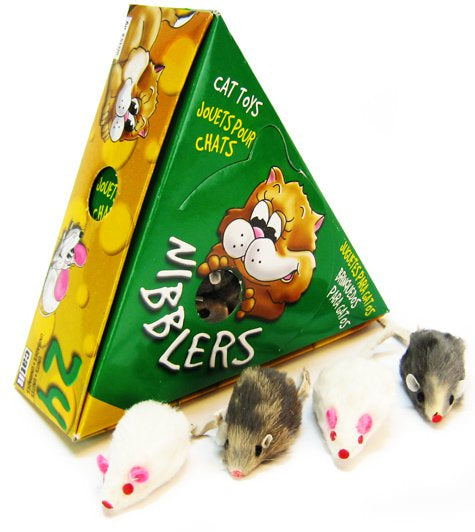 Hagen Catit Nibblers Fur Mice Cat Toys Deluxe Fur Mice Display Box