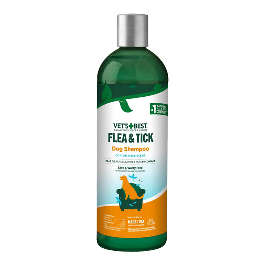 Vet's Best Flea & Tick Dog Shampoo Cotton Spice Scent, 1ea/12oz.