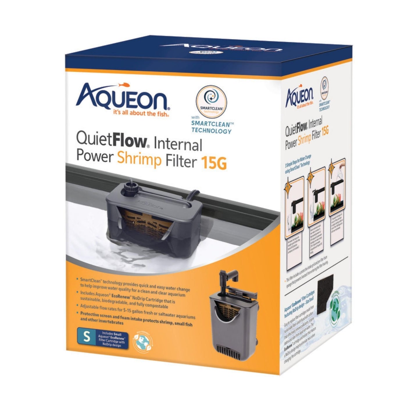 Aqueon Quietflow Internal Filter With Smallartclean Technology 1ea/Shrimp Small