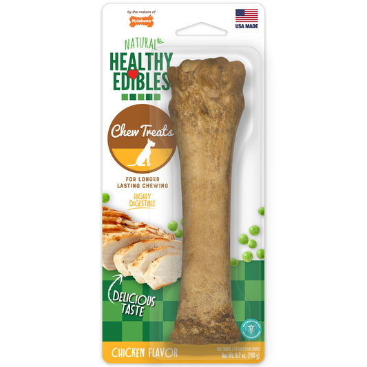 Nylabone Healthy Edibles AllNatural Long Lasting Chicken Dog Chew Treats Chicken, XL/Souper  50 Lbs. 1 ct