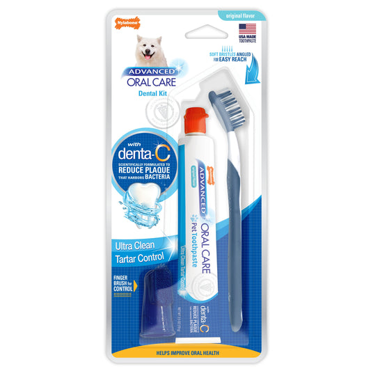 Nylabone Advanced Oral Care Dog Dental Kit Original 1ea