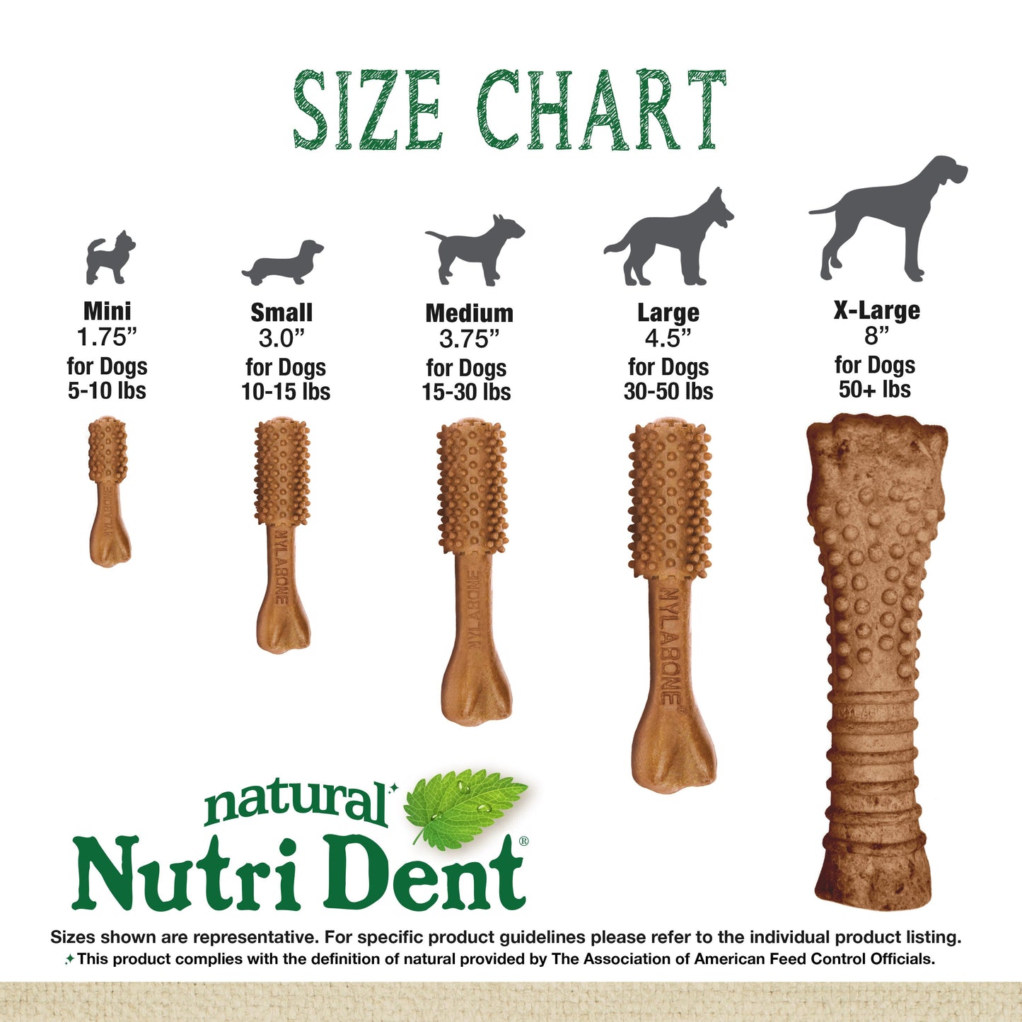 Nylabone Nutri Dent Filet Mignon Dog Dental Chews Filet Mignon 1ea/Mini - 5 Lbs. To 10 lb