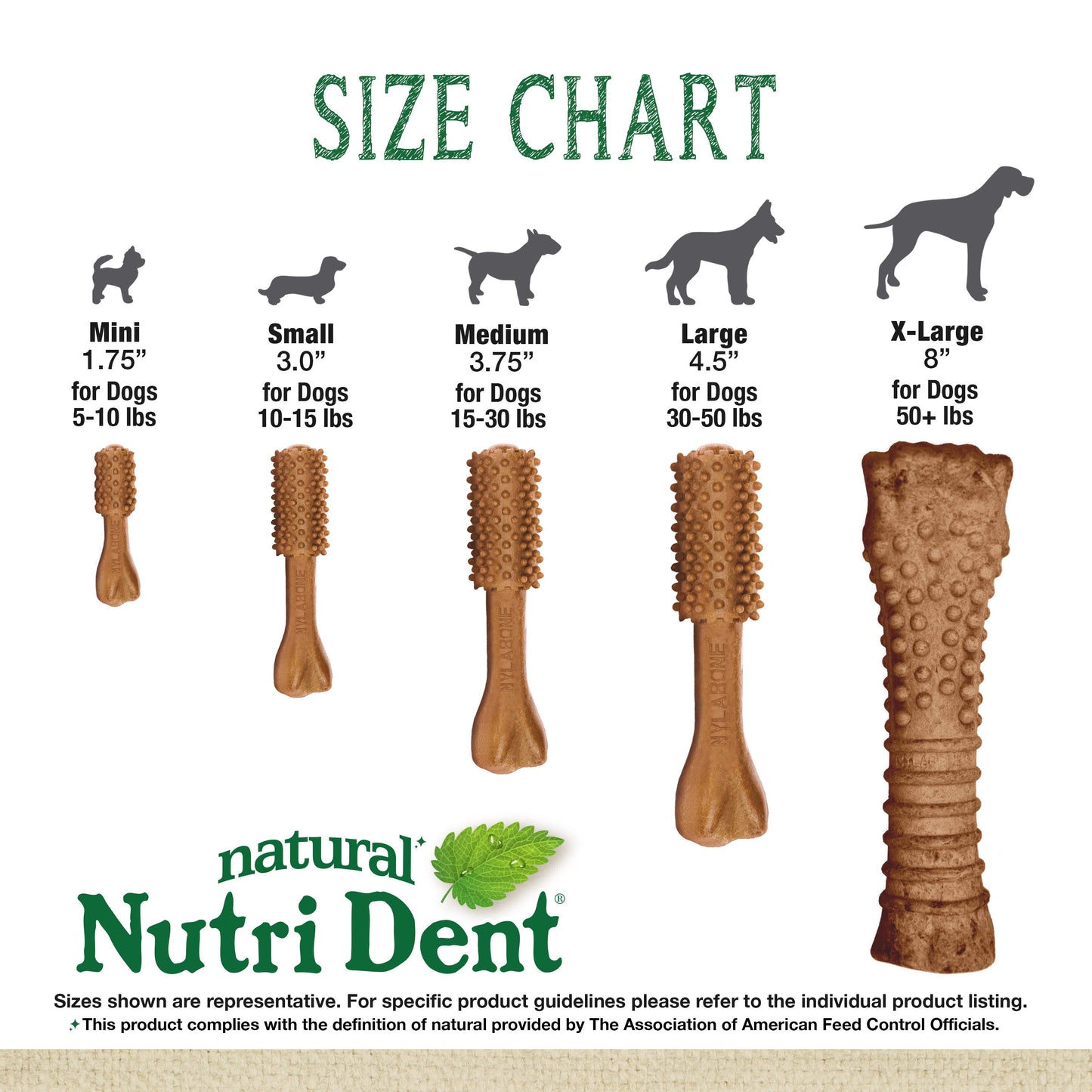 Nylabone Nutri Dent Filet Mignon Dog Dental Chews Filet Mignon 1ea/SMall - 10 Lbs. To 15 Ibs.