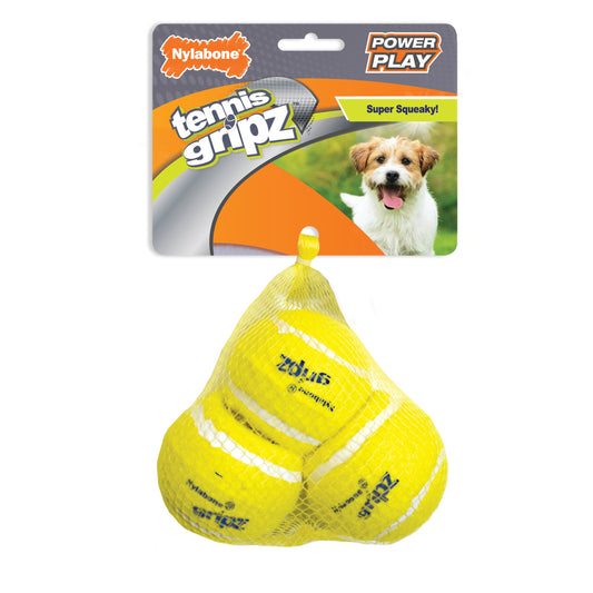 Nylabone Power Play Dog Tennis Ball Gripz 1ea/SMall/Regular - Up To 25 Ibs.