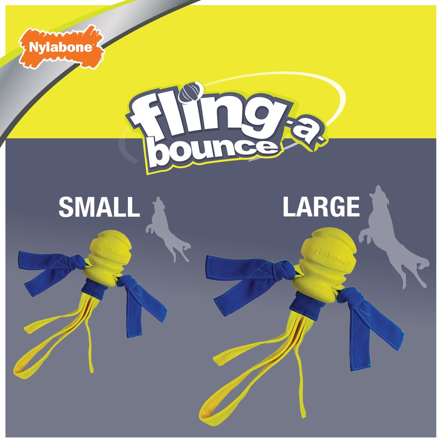 Nylabone Power Play Fling-a-Bounce Interactive Dog Toy 1ea/Large/Giant - Up To 50 lb