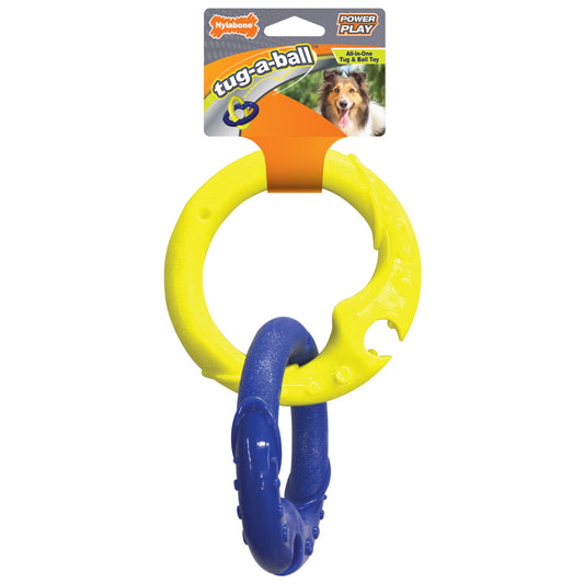 Nylabone Power Play Tug-a-Ball 2-in-1 Ball and Tug Toy for Dogs 1ea/Large/Giant - Up To 50 lb