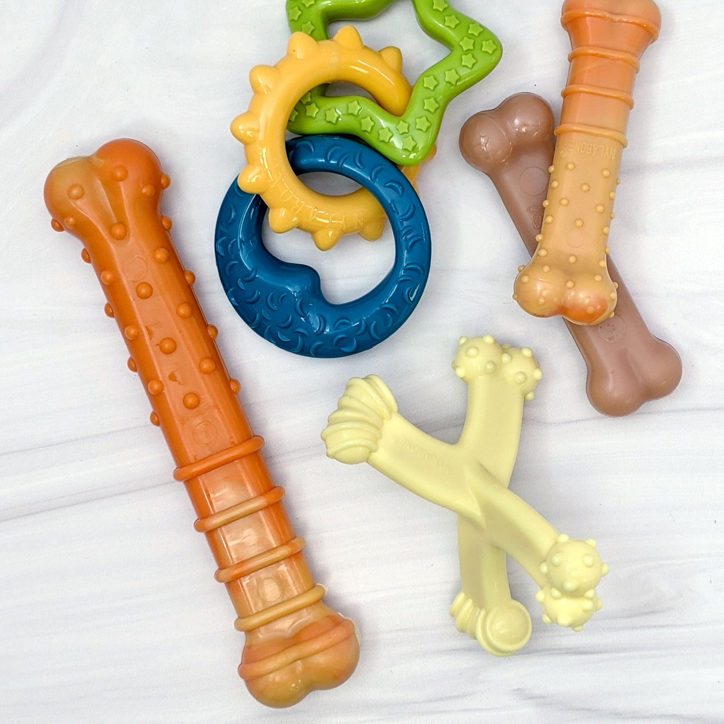 Nylabone Textured Nylon Puppy Chew Toy Beef & Vegetable 1ea/Large/Giant - Up To 50 lb