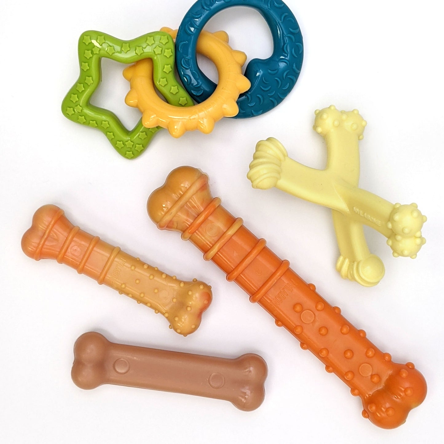 Nylabone Textured Nylon Puppy Chew Toy Beef & Vegetable 1ea/Large/Giant - Up To 50 lb