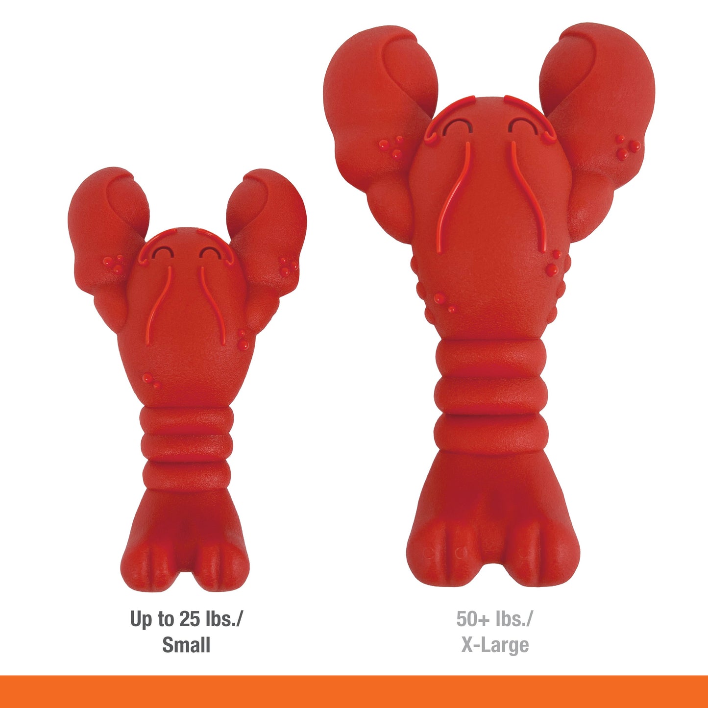 Nylabone Power Chew Lobster Dog Toy Filet Mignon 1ea/Medium/Wolf - Up To 35 lb