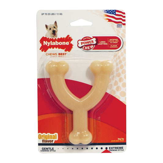 Nylabone Power Chew Long-Lasting Wishbone Dog Toy Adult Dog Original Original 1ea/SMall/Regular - Up To 25 Ibs.