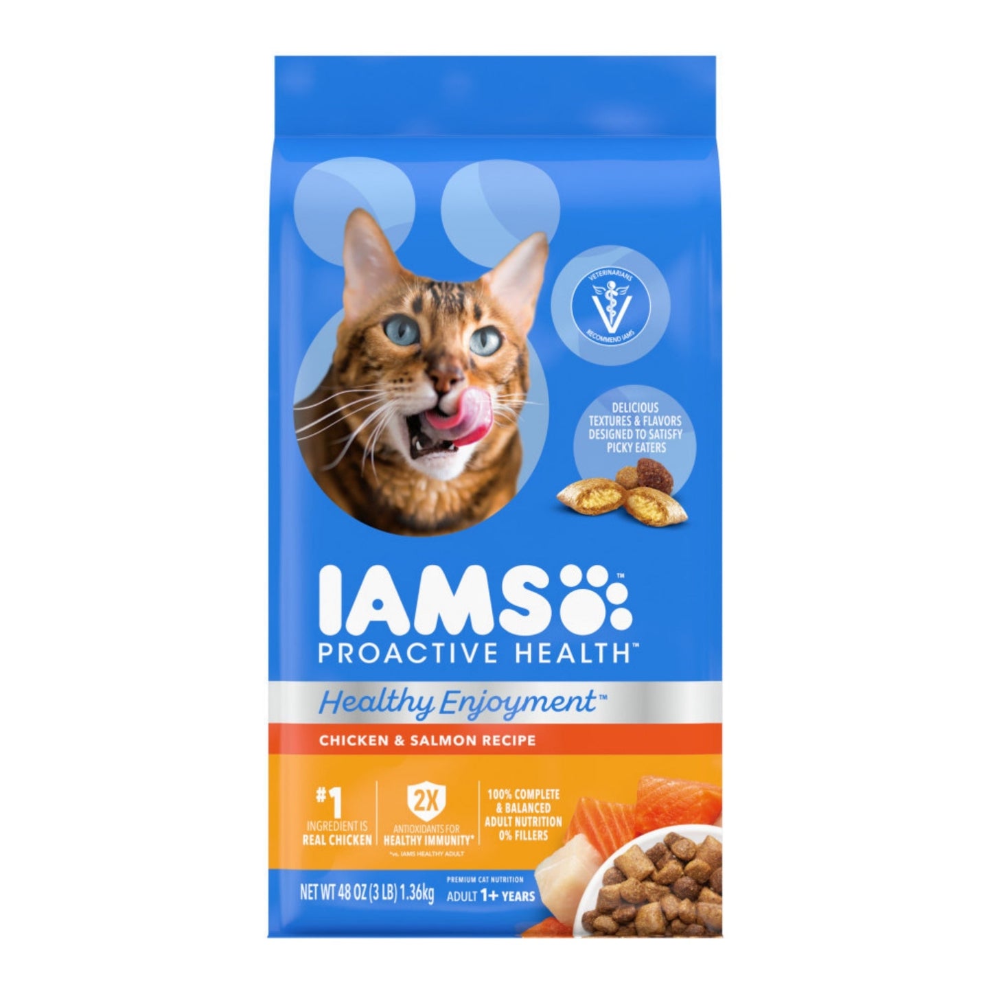 IAMS ProActive Health Healthy Enjoyment Dry Cat Food Chicken & Salmon 1ea/3 lb