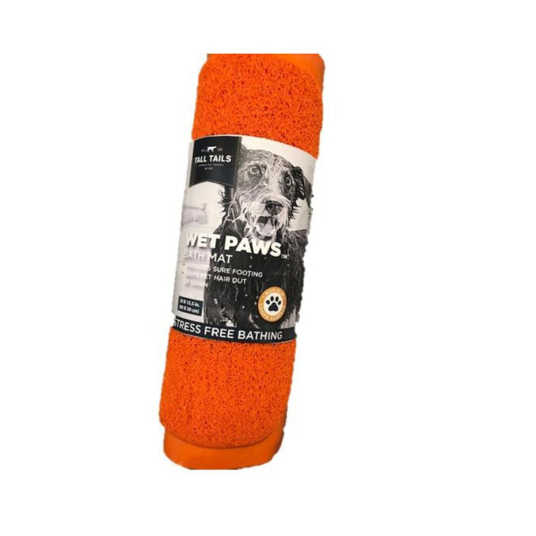 Tall Tails Dog Wet Paw Bath Mat Orange