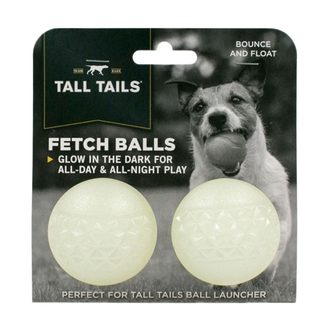 Tall Tails Dog Fetch Balls Glow In The Dark 2 Pack